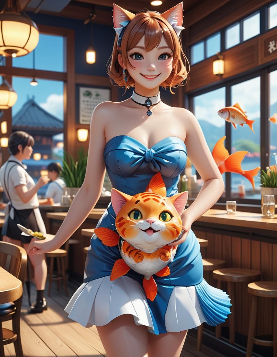 Miss Kitty 🐱 and her cat fish