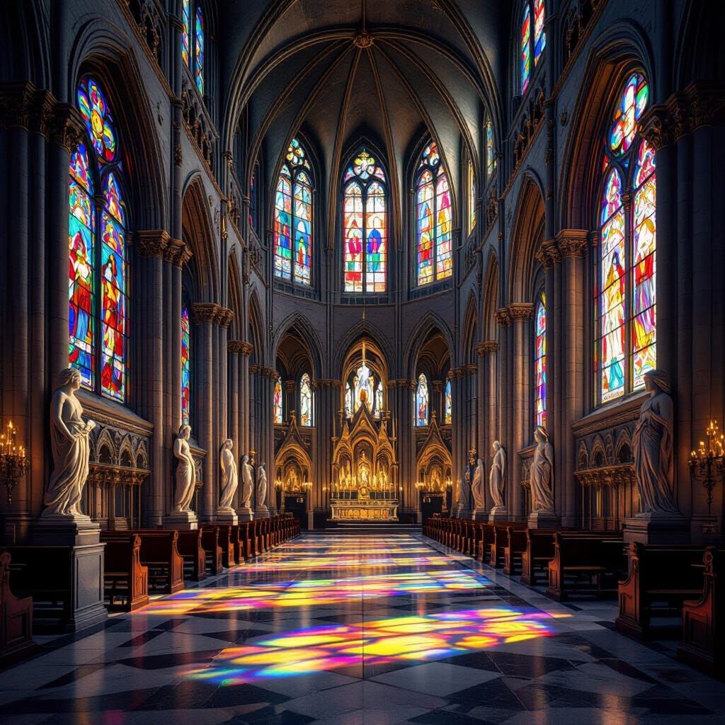 Divine Feminine Cathedral with Goddess Statues