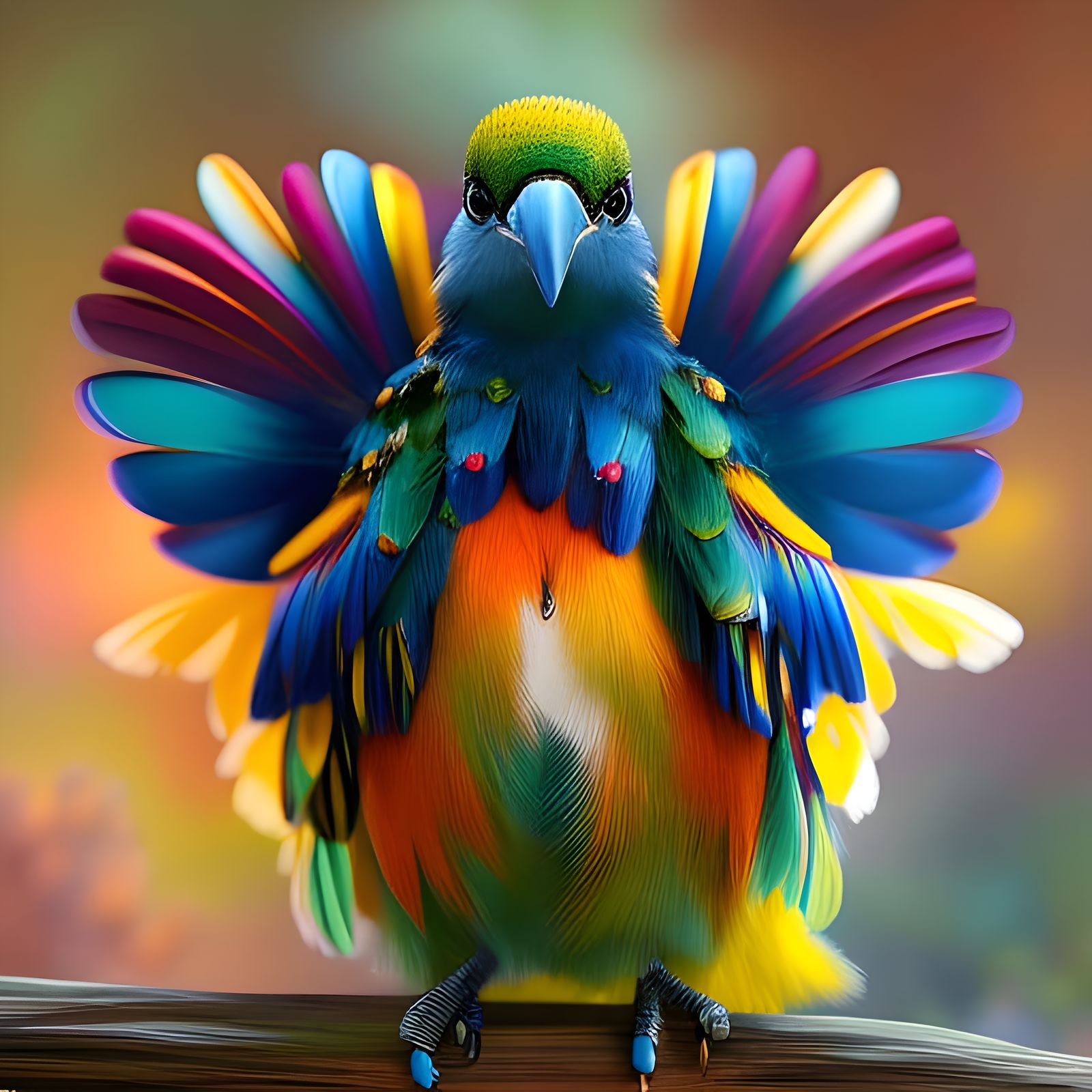 My, my. What a fancy dove!