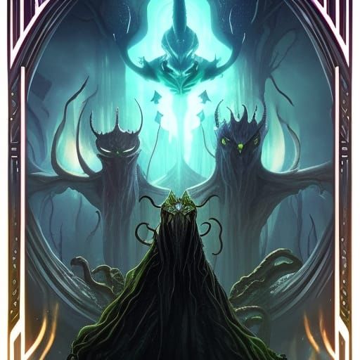 Lovecraftian Horror: Nyarlathotep in Dark Fantasy Style
