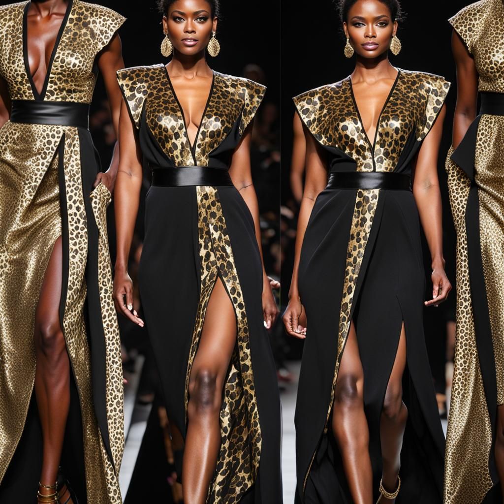 Grecian Goddess Gown in Gold and Black