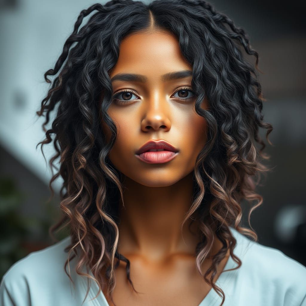 A Person Surrounded by Cascading Locks