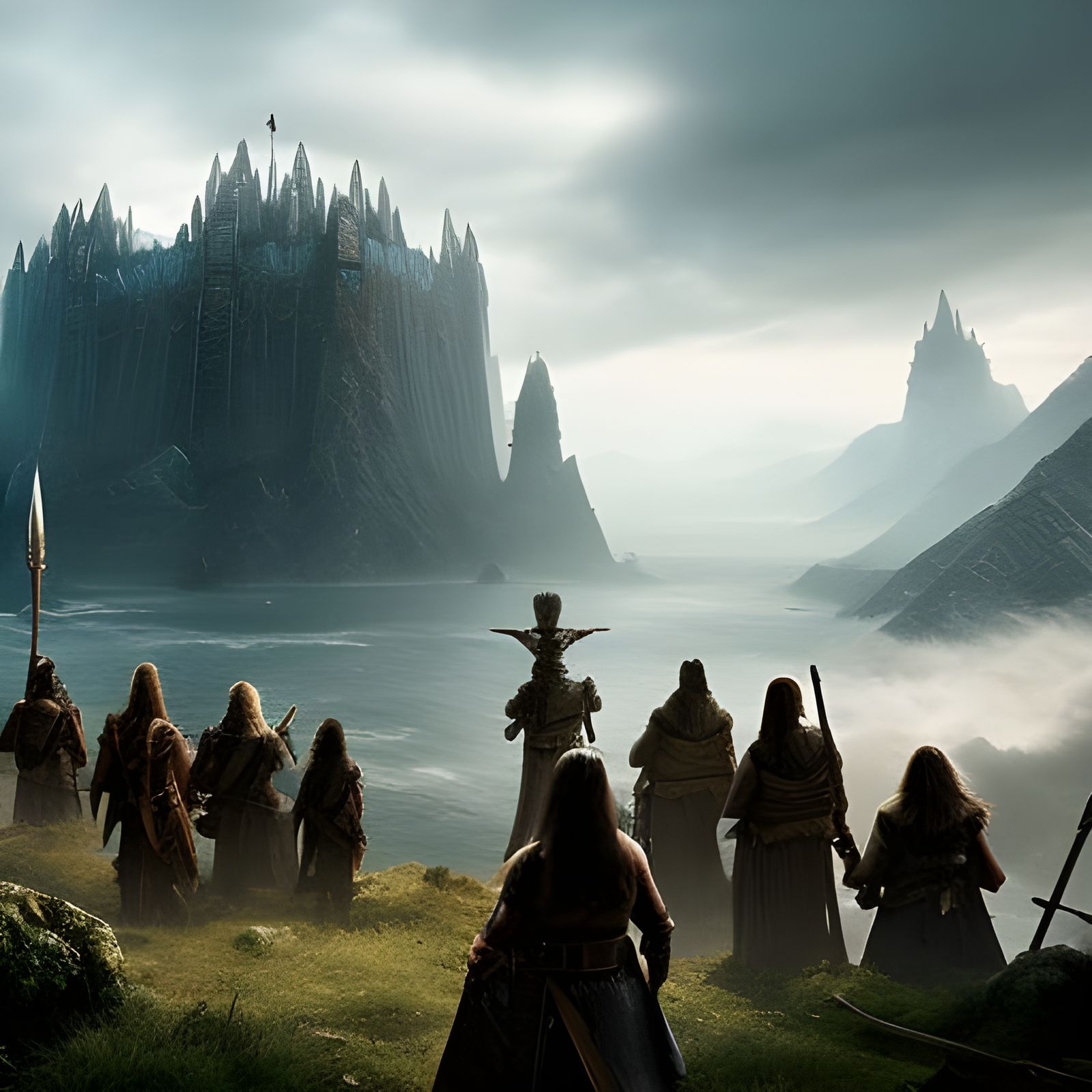 Epic Viking Invasion: Detailed Digital Matte Painting