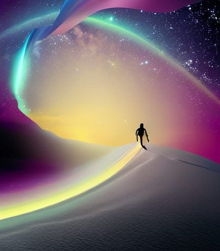 Glowing Neon Smoke Clouds in a Retro Synthwave Style