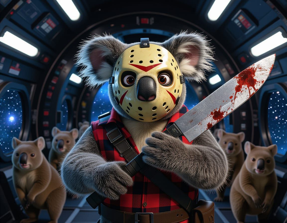 Jason Koala Terrorizes Spaceship Crew in Pixar Style