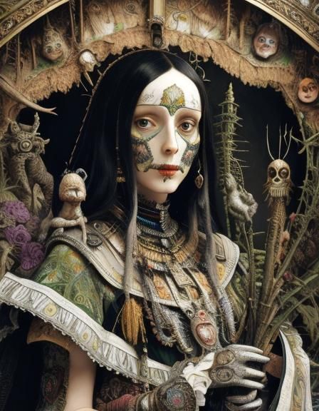 Cryptid Museum Gatekeeper in Surrealist Style