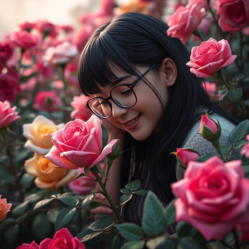 Rose Garden Fantasy in Vibrant Color