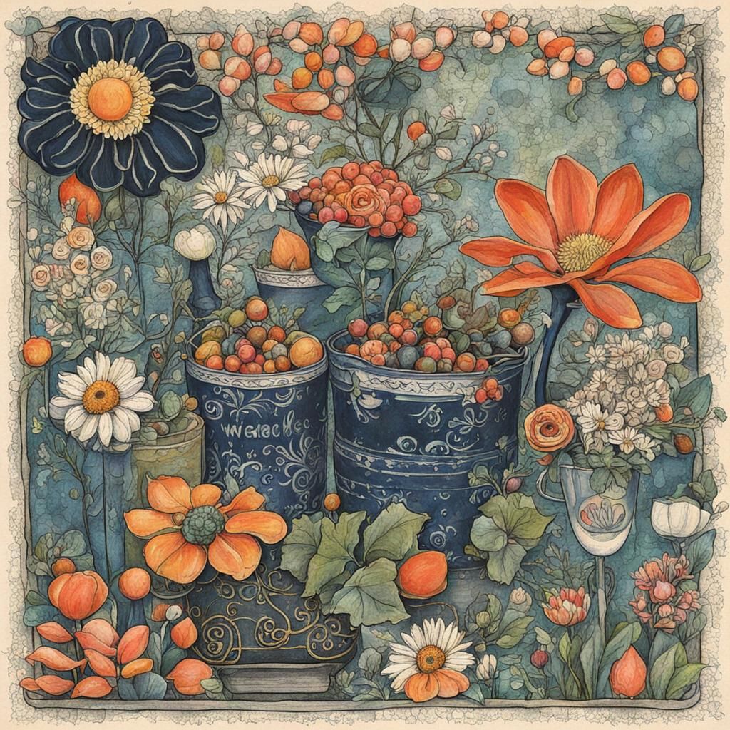 Contemplative Portrait in Impressionistic Style