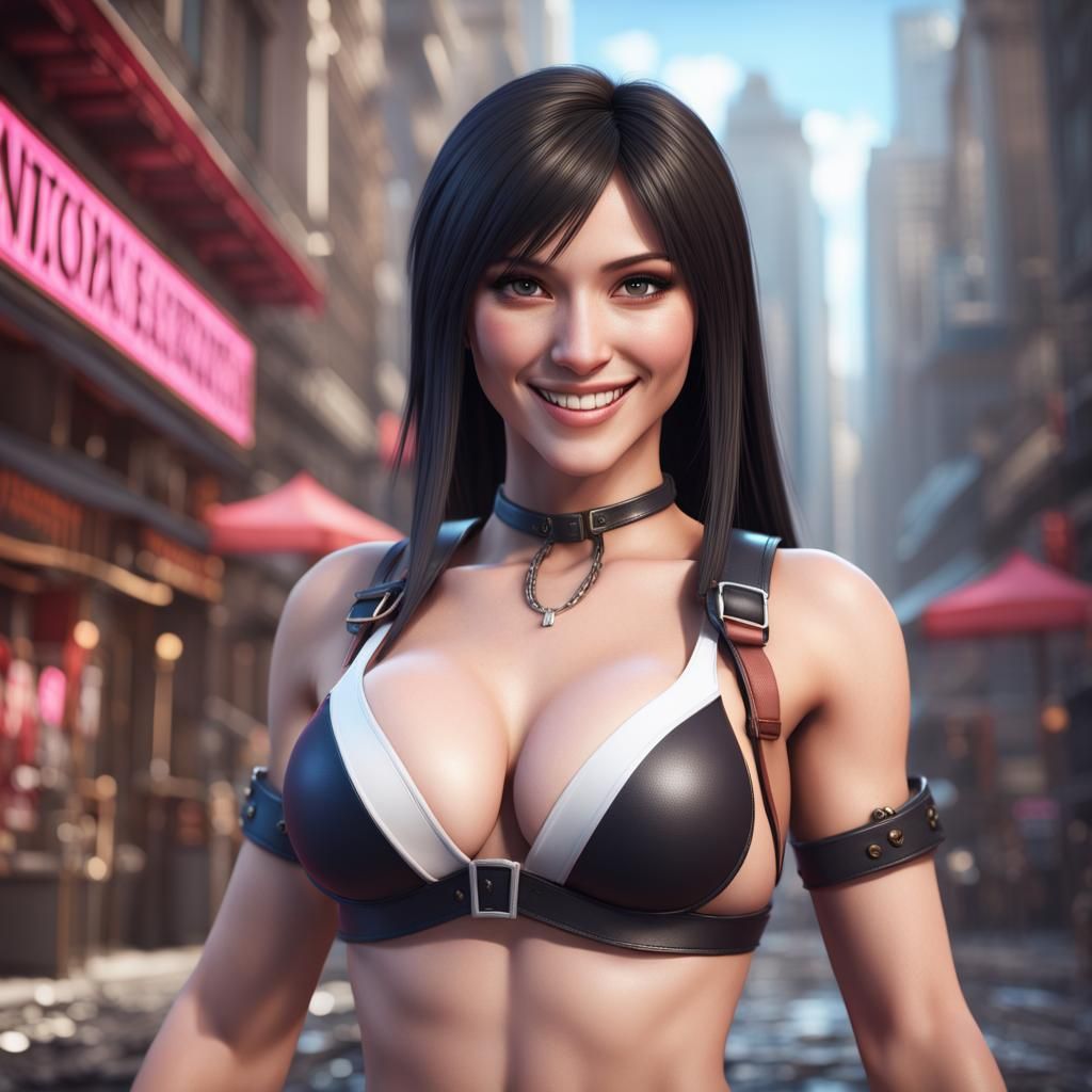 Tifa Lockhart in the city