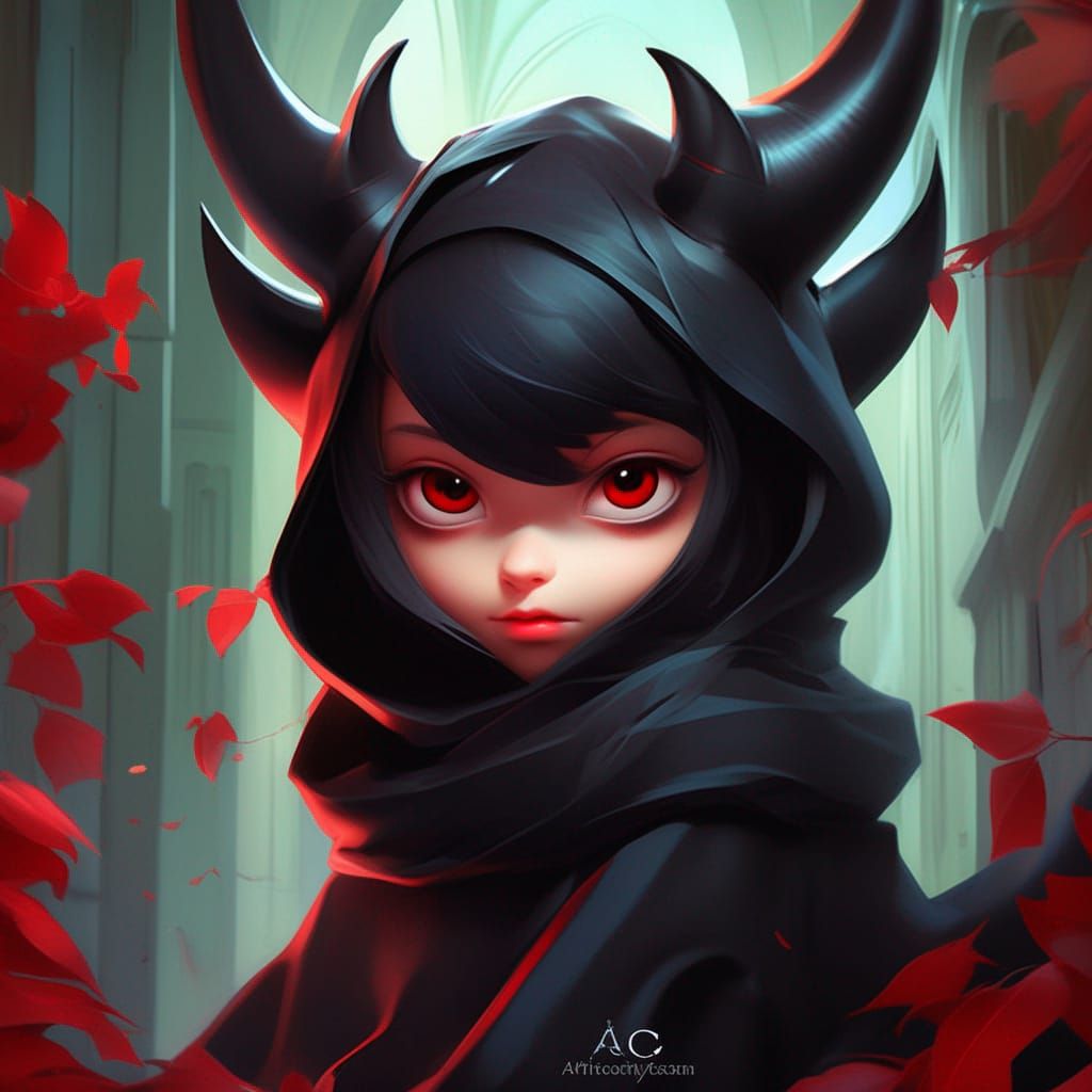 Cute Pixar Villain Monster with Big Eyes