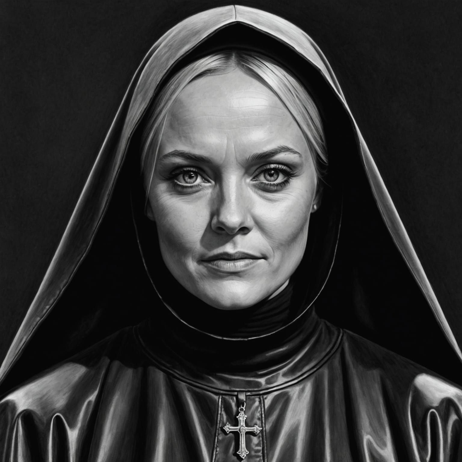 Emma Bunton in Rubberized Nun Habit