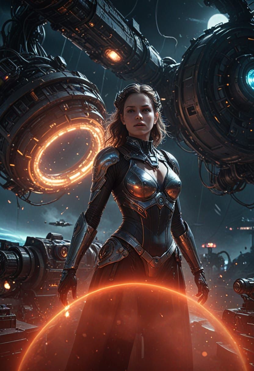 Victorian woman DJ, gaslighting in background, Victorian rave detailed matte painting, deep color, fantastical, intricat...