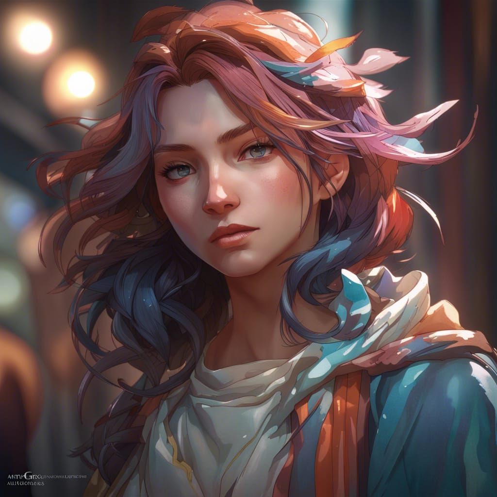 Anime Portrait in Hyperdetailed Digital Art Style