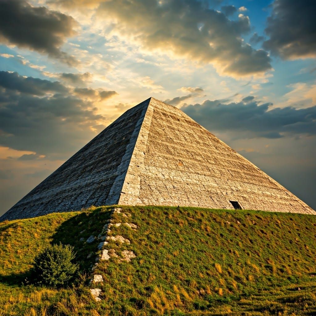 Bosnian Pyramid of the Moon in Warm, Golden Light