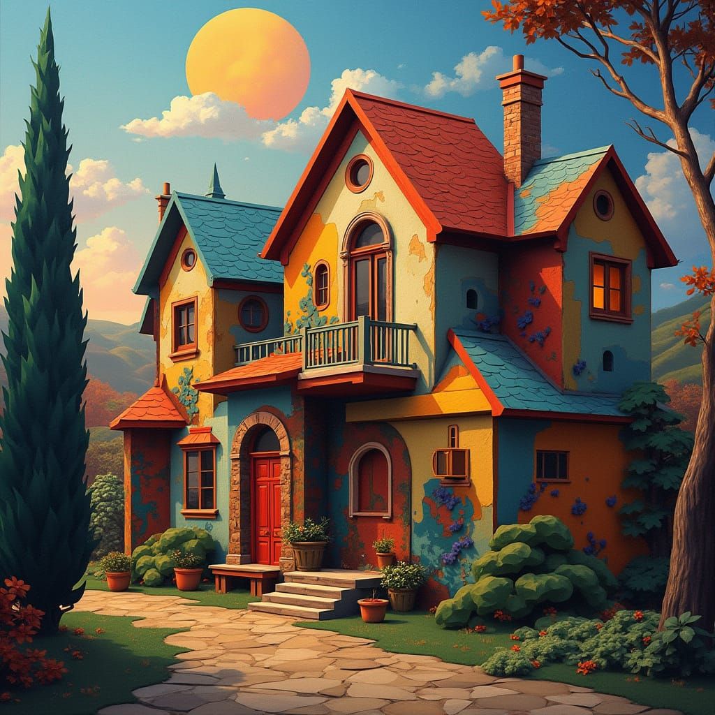 Cubist Home Architecture in Anamorphic Splendor