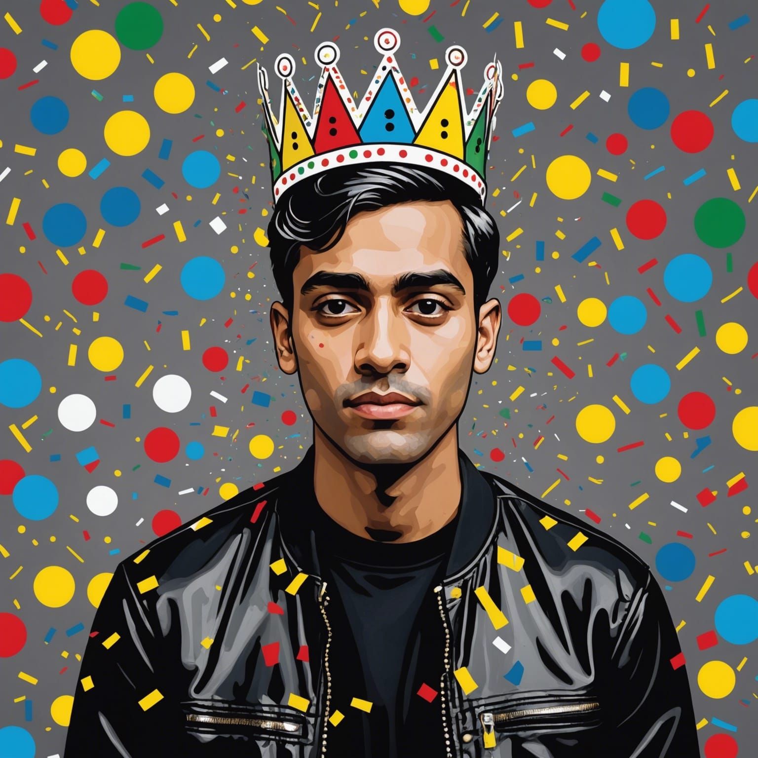 Sullen Birthday Portrait in Pop Art Style