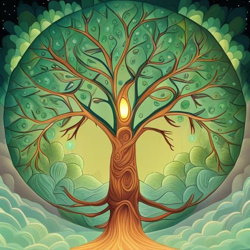 Symbolic Tree of Life Illustration