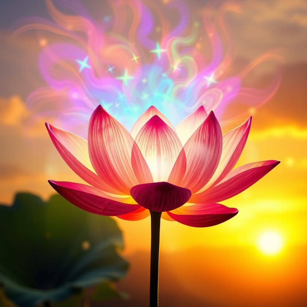 Vibrant lotus flower