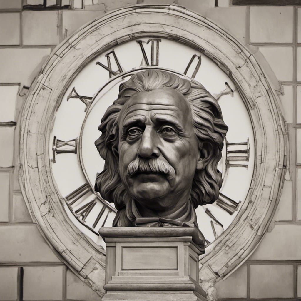 Einstein at the Roman Market Entrance