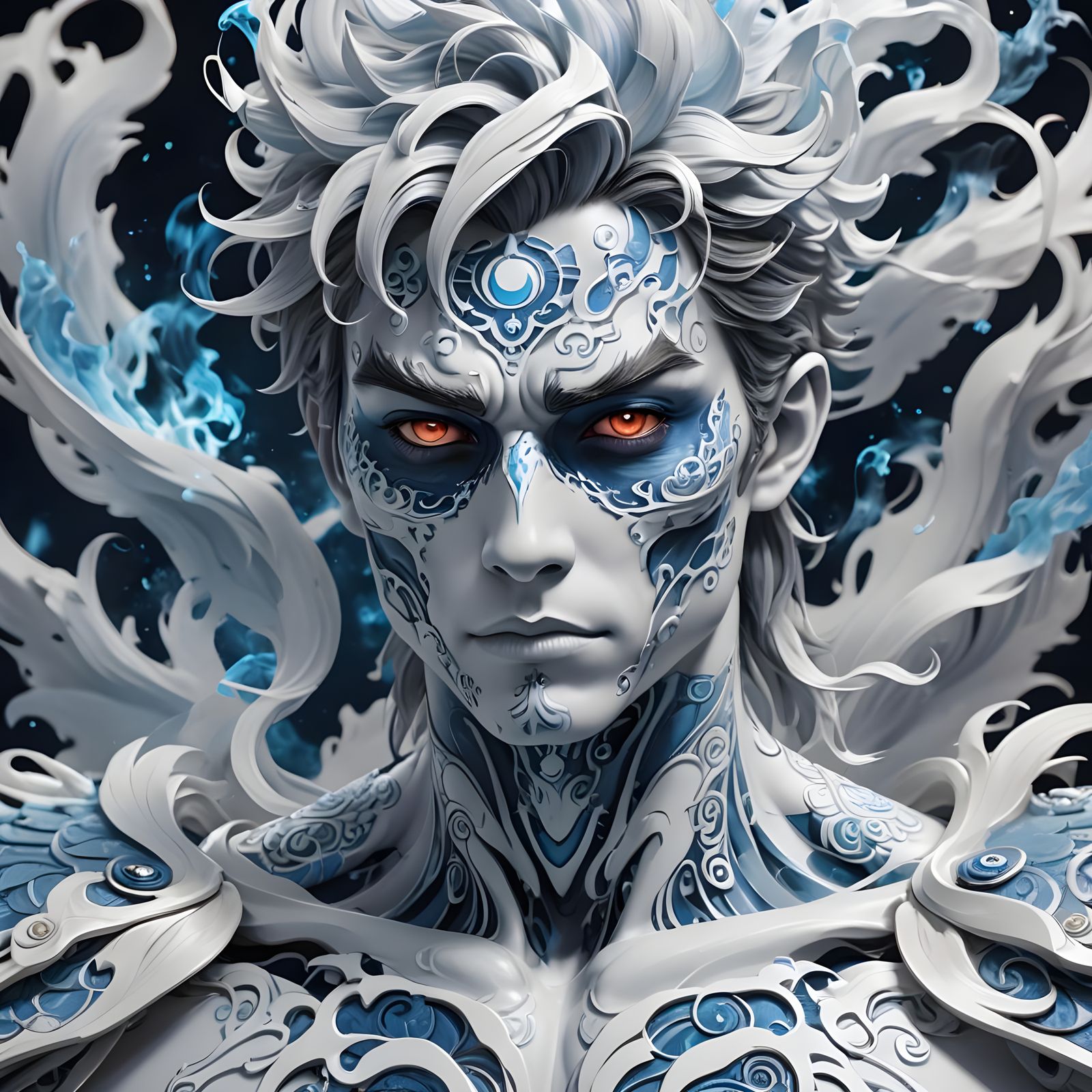 Anime Ghost Captain in 3D Detail