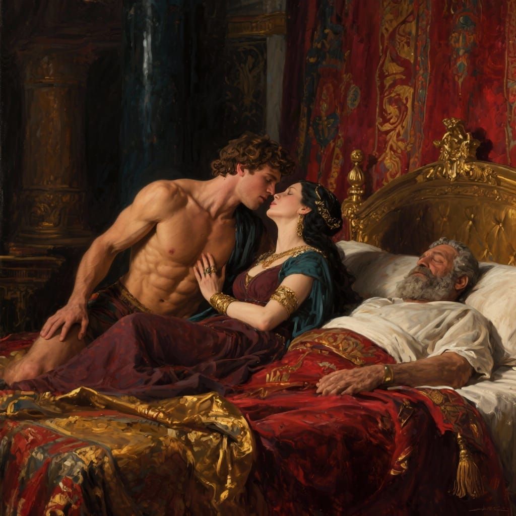 Ancient Greek Hero Theseus Seduces Queen Medea