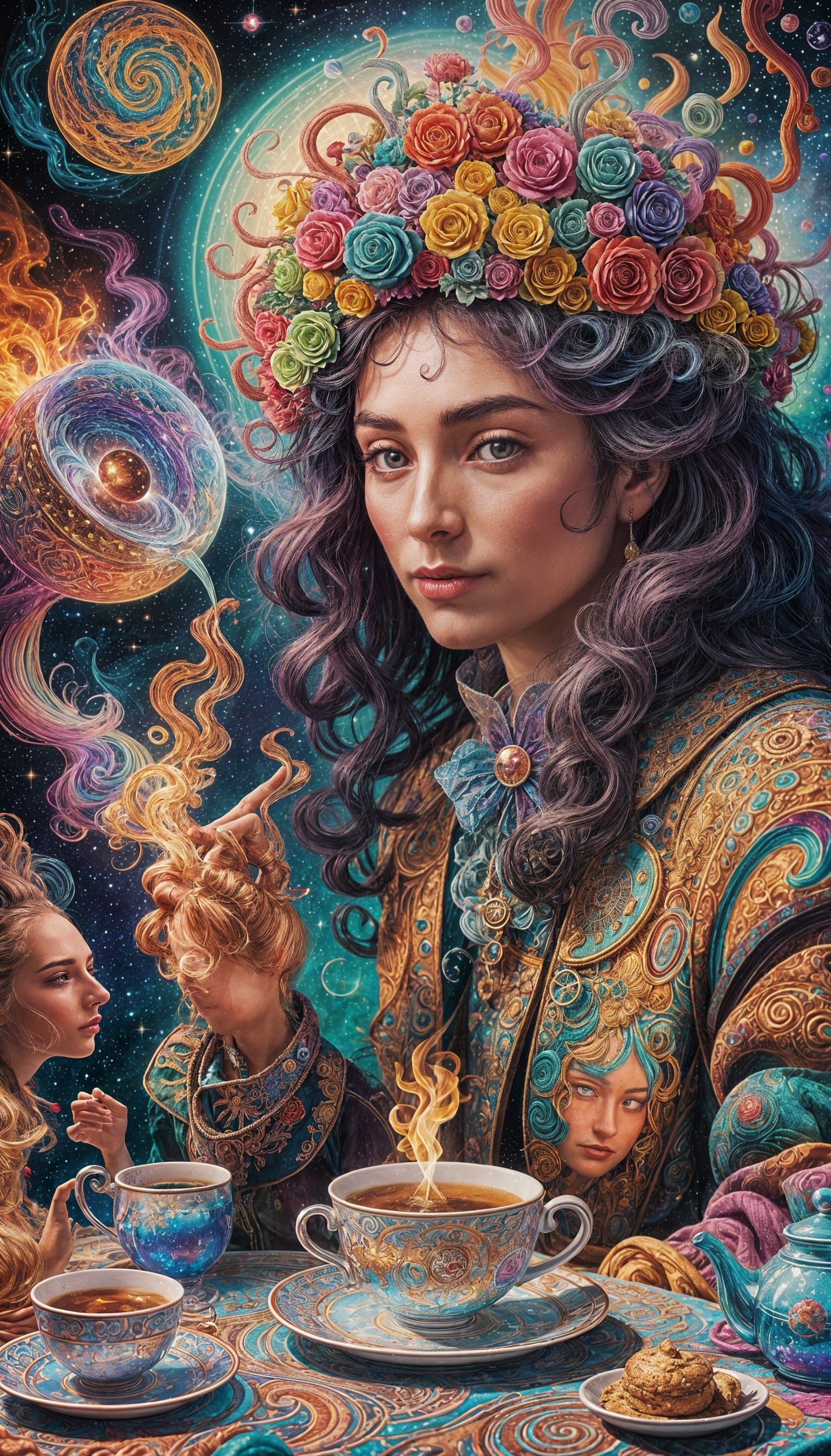 Caterpillar Smoking Hookah in Wonderland Style