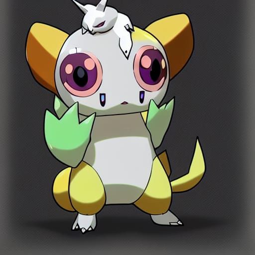 Cute Spooky Ghost-Type Fakemon Concept Art