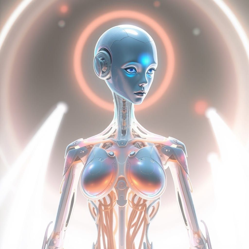 Ethereal Android in Futuristic Concept Art