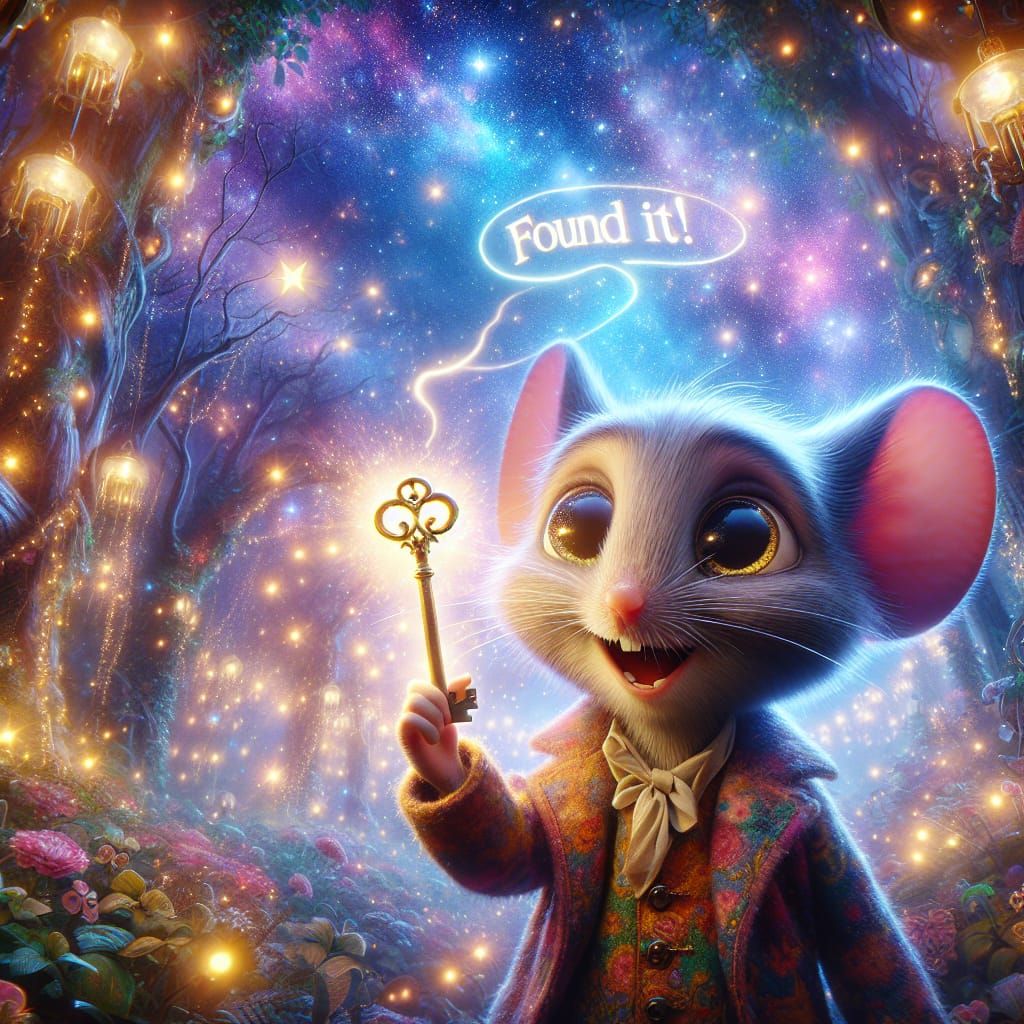 Magical Mouse Finds Key in Enchanted Forest