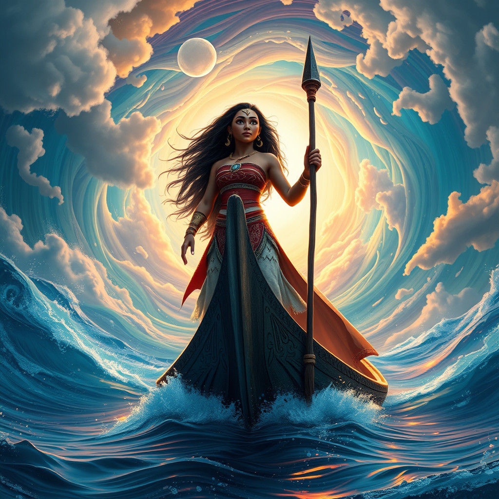 Moana in a Swirling Ocean Vortex