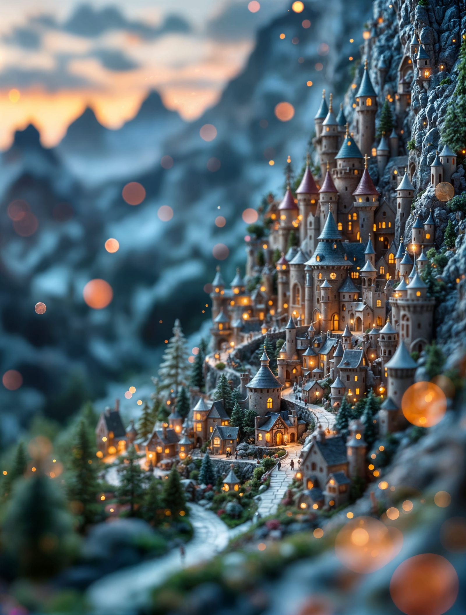 Dreamlike Twilight Fantasy World in Miniature