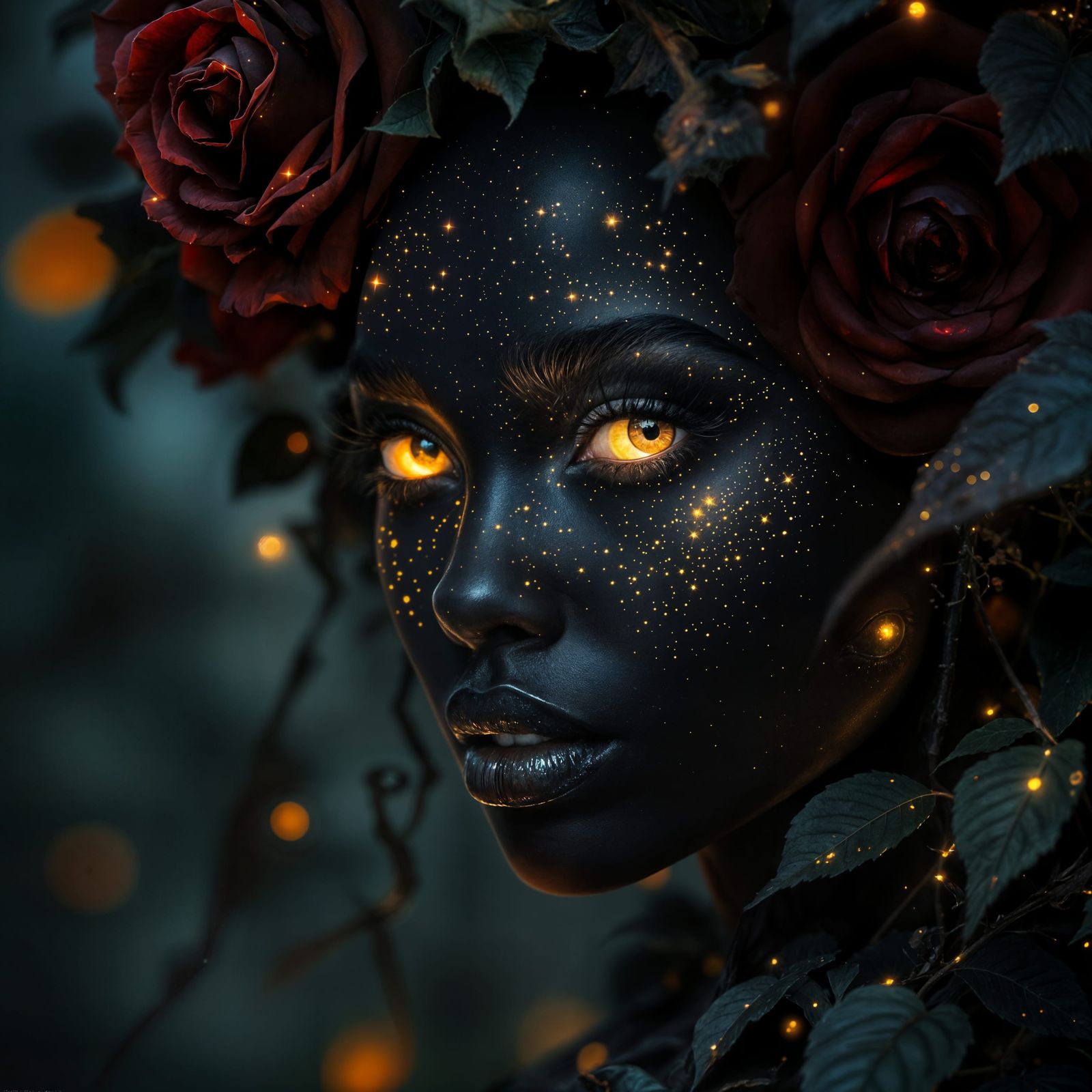 Surreal Goddess Unveiled in Mystical Twilight