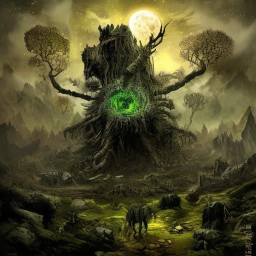 Conan Defiant Against Cthulhu in Dark Fantasy Battle