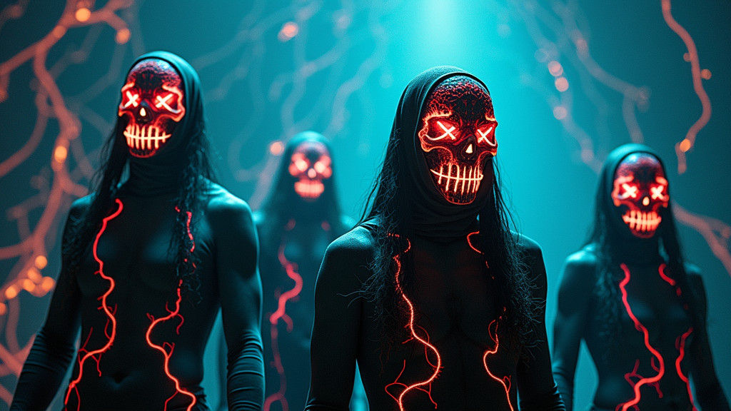 Ethereal Death Metal Icons in Neurographic Psychedelia