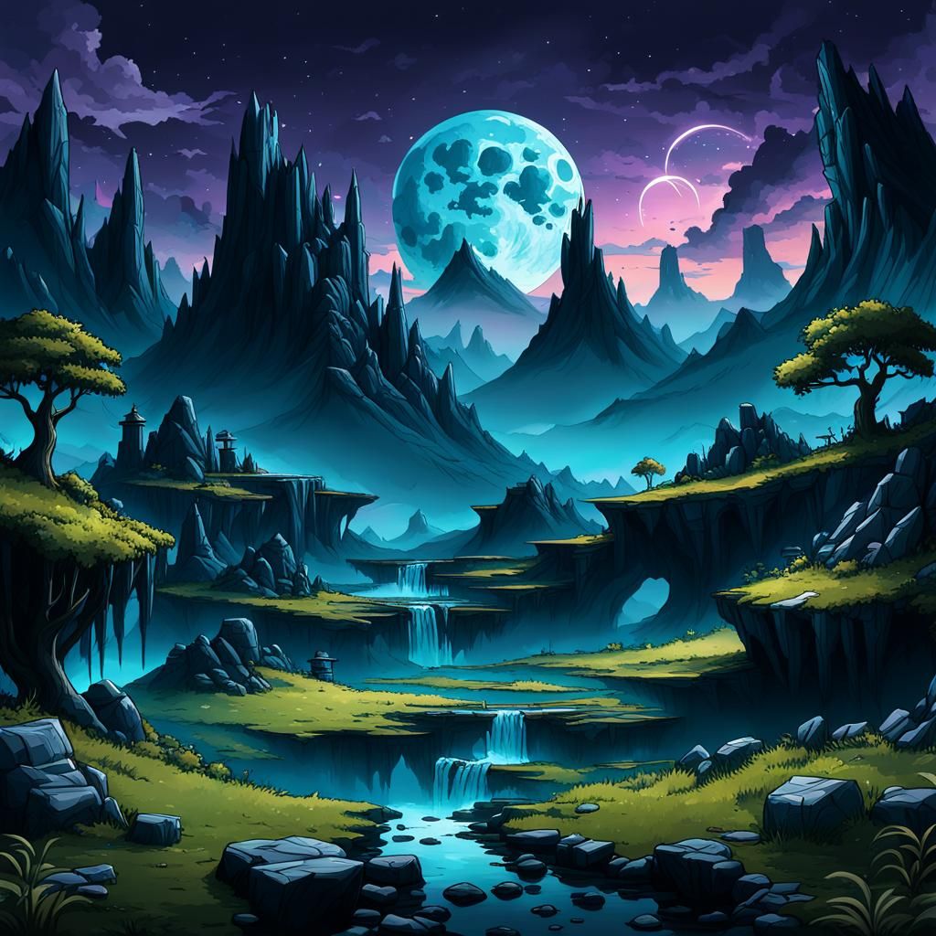 AI Generated Gloomscapes Backdrop