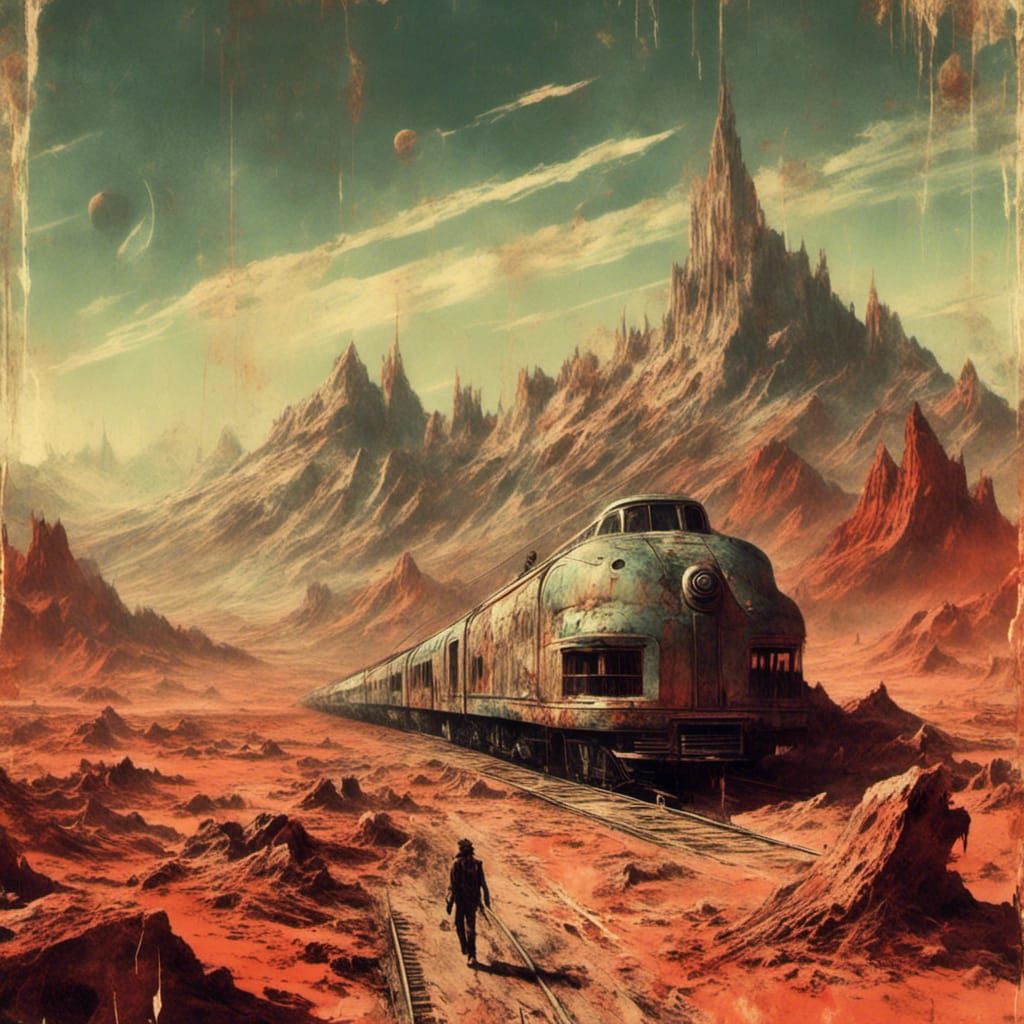 Martian Train on Sci-Fi Anthology Cover