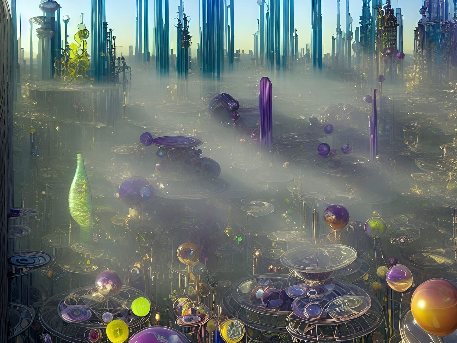 City of Wonder Shrouded in Mist