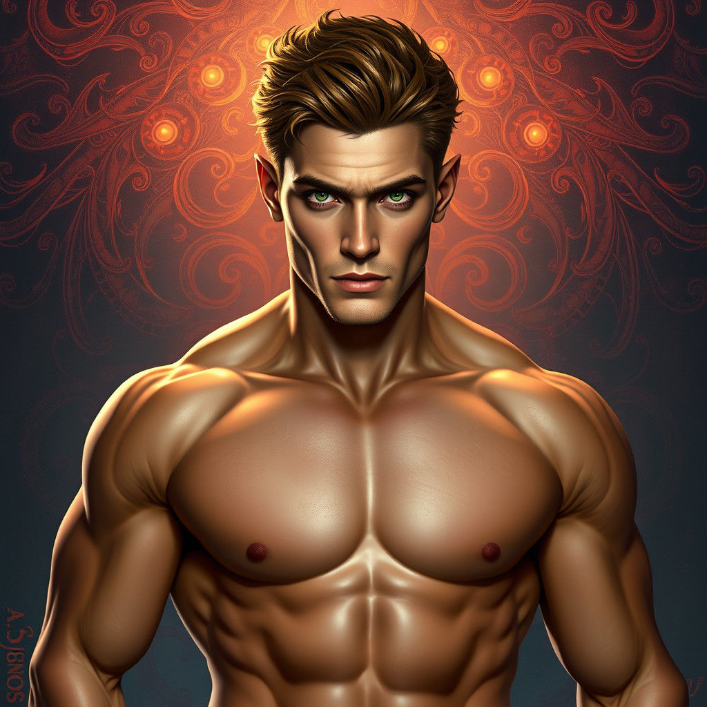 Handsome Man in Fantasy Matte Painting