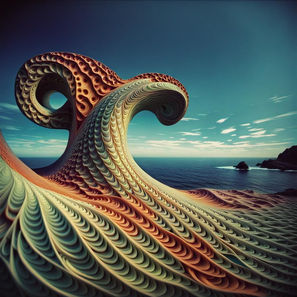 Alien land and seascape