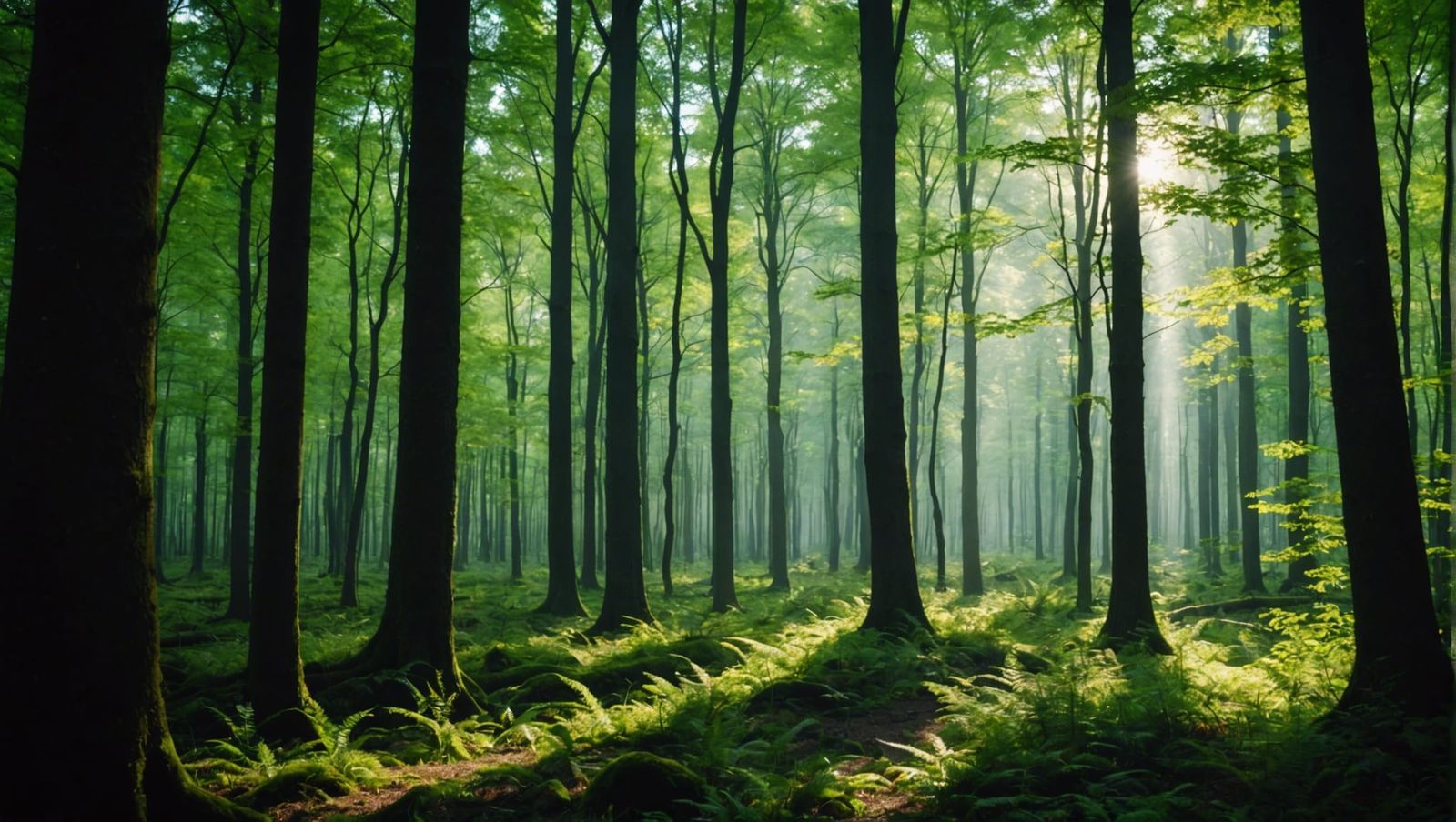 Photorealistic Whispering Woods in Double Exposure Style