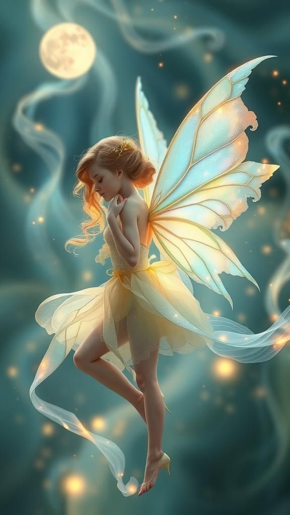 Ethereal Pixie in Moonlit Mist
