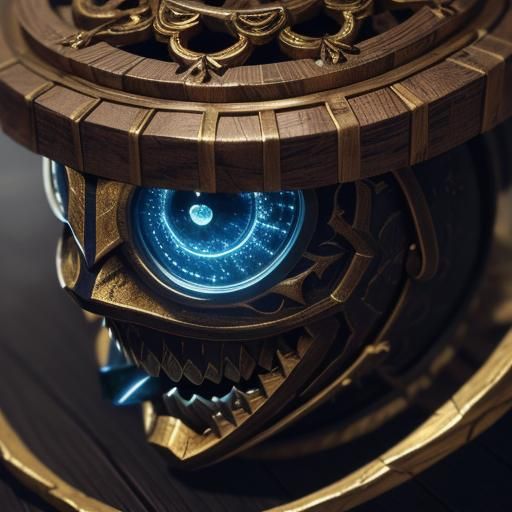 Treasure Chest Mimic in Dark Fantasy Style