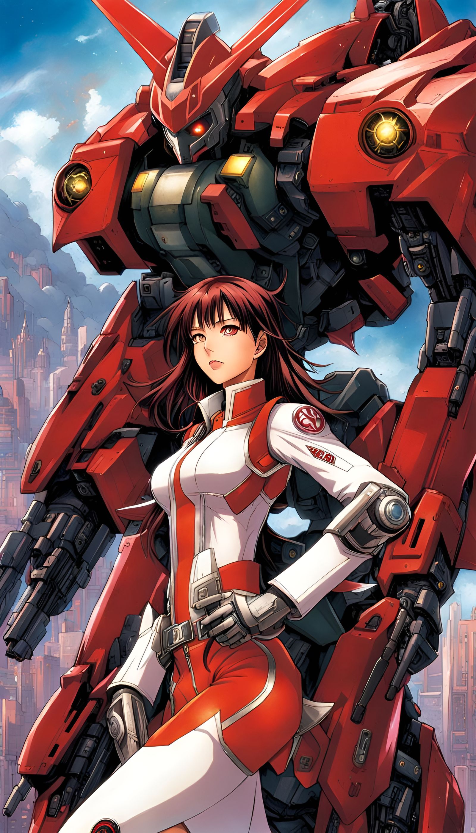 Sakura: Anime Mecha Pilot in Comic Art Style
