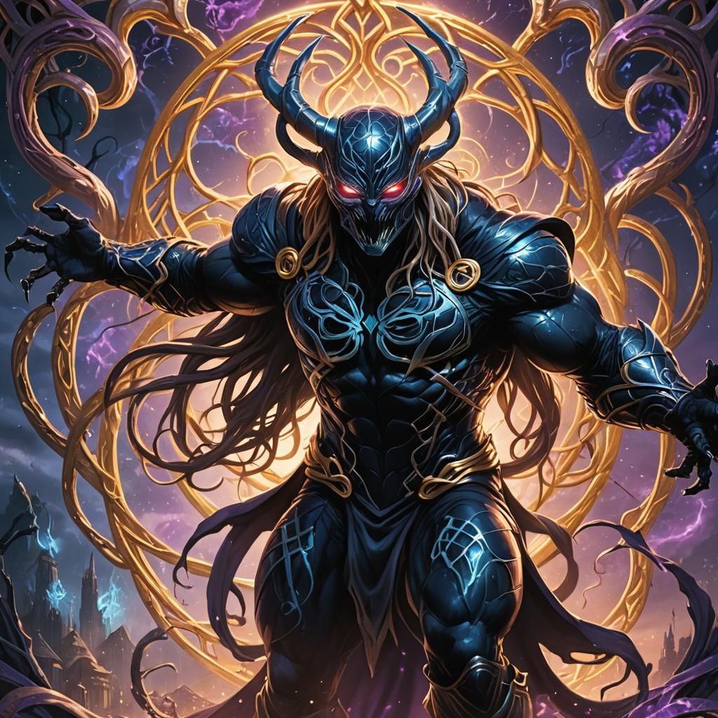 Symbiote Bonded to Thor in Fantasy Concept Art