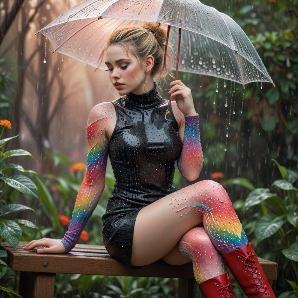 Zentangle Summer Rain: A Digital Portrait