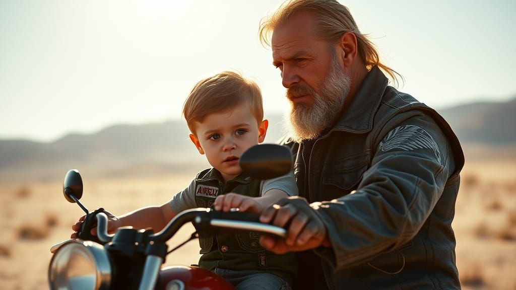 Fatherly Guidance in a Desert Sunset