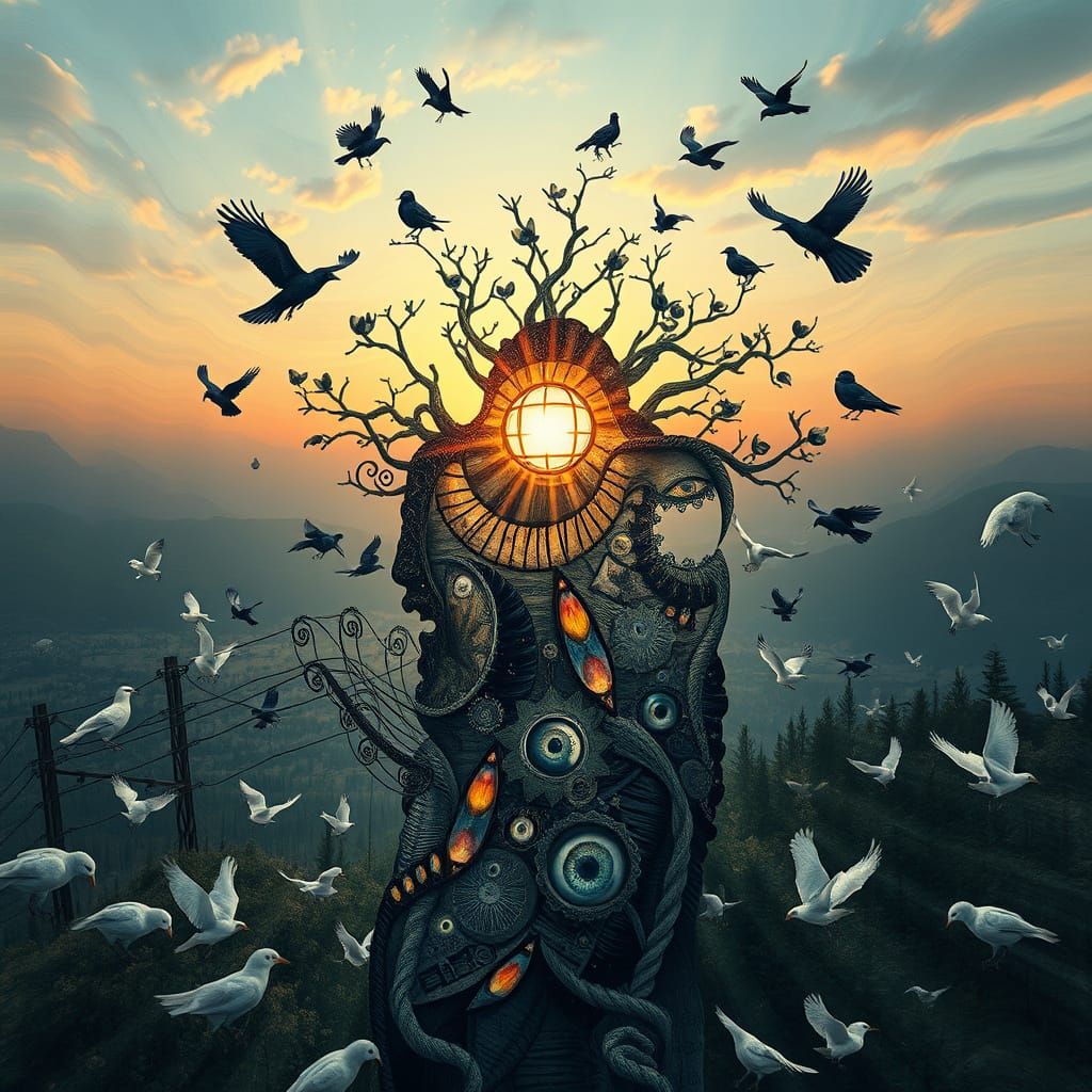 Ethereal Surrealism in 8K: A Cosmic Collage of Gratitude and...