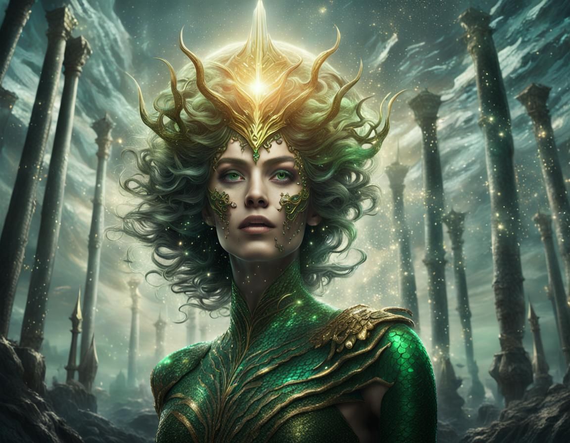 Ocean Empire Mermaid Queen with Trident