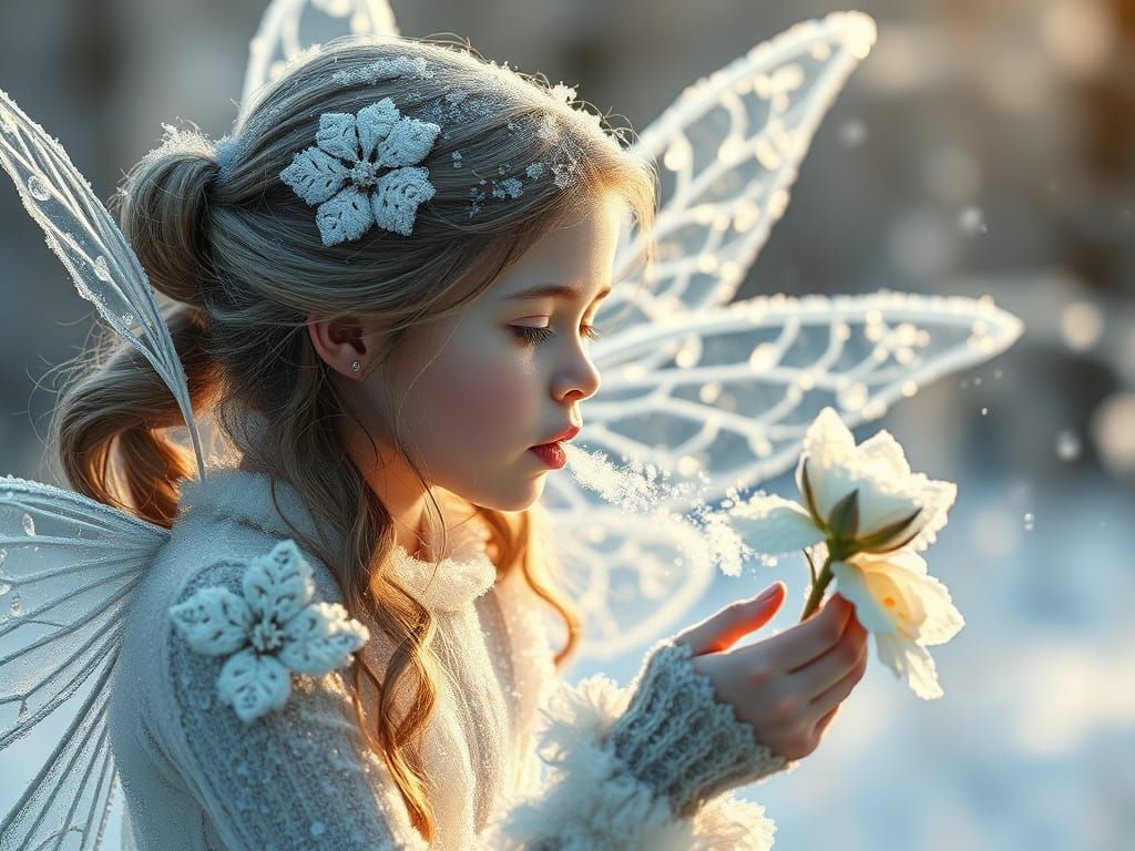 Ice Crystal Fairy Breathes Frost