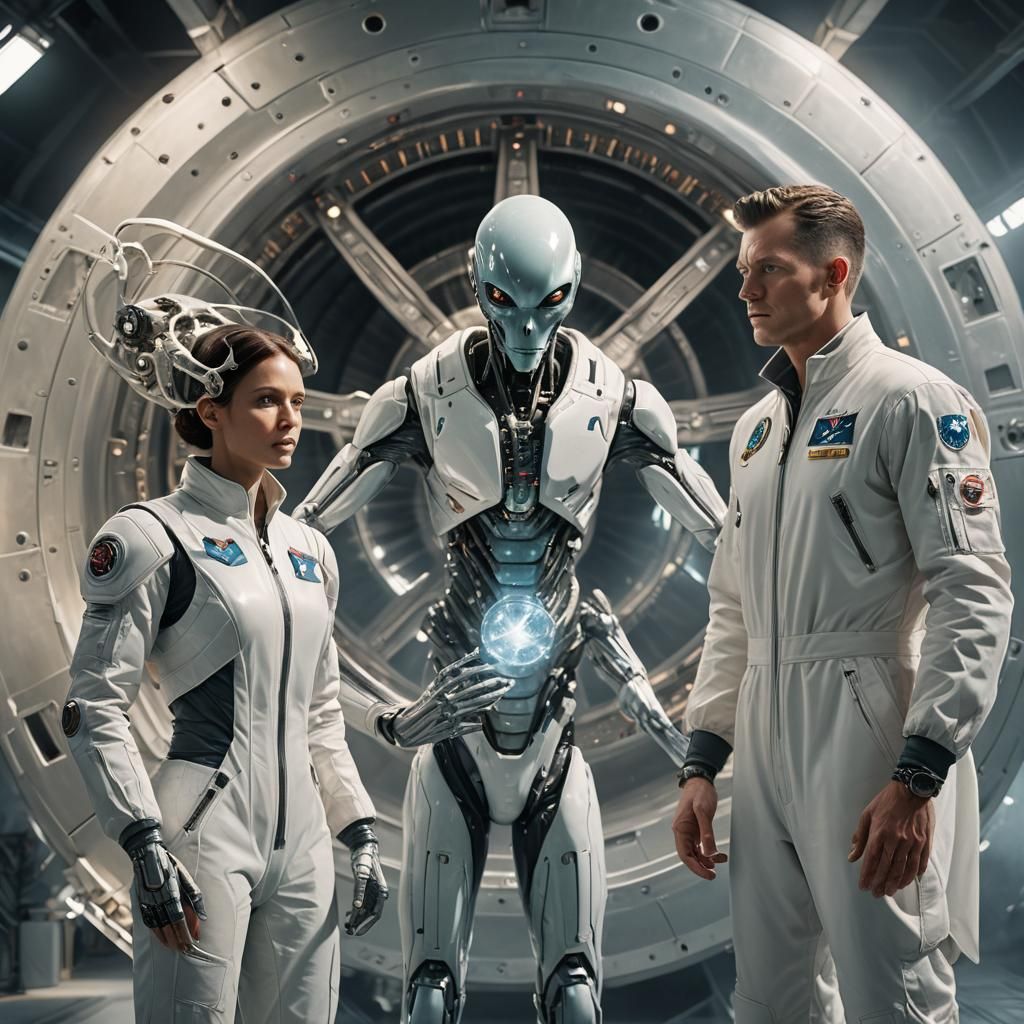 Extraterrestrials Levitate Crystal Diamond in Hyperrealistic...